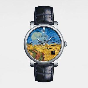 Mens Watches | Wheat Field 44 mm Round Leather Watch Jewelry Mens