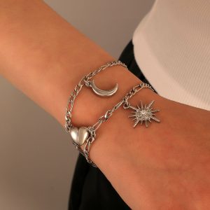 Mens/Womens Bracelets | Magnetic Heart Sun Moon Couple Bracelet Bracelets Bracelets