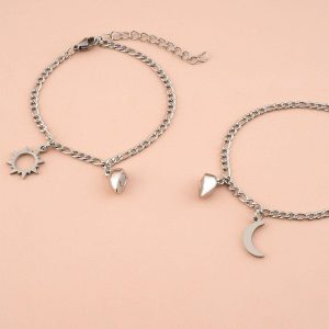 Mens/Womens Bracelets | Magnetic Heart Sun Moon Couple Bracelet Bracelets Bracelets