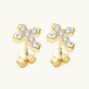 Mens/Womens Earrings | Cross Moissanite Stud Earrings Earrings Earrings