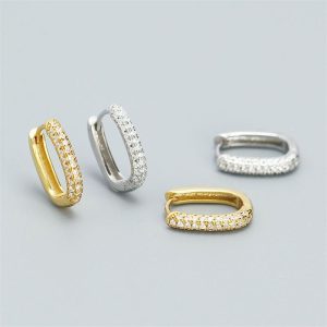 Mens/Womens Earrings | Dainty Pave Hoop Earrings Earrings Earrings