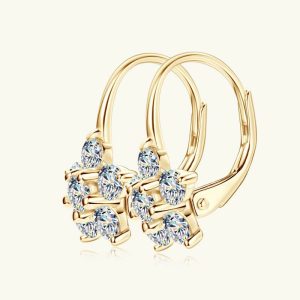 Mens/Womens Earrings | Flower Moissanite Hoop Earrings Earrings Earrings