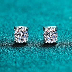 Mens/Womens Earrings | Four-Prong Moissanite Stud Earrings Earrings Earrings