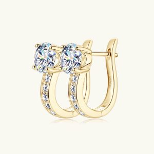 Mens/Womens Earrings | Moissanite U-Shaped Hoop Earrings Earrings Earrings