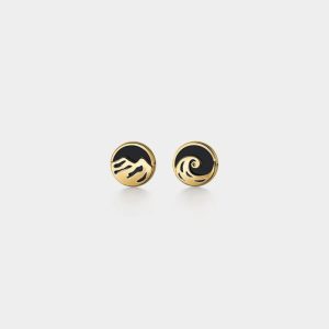 Mens/Womens Earrings | Mountain Ocean Black Enamel Stud Earrings Earrings Earrings