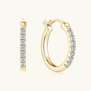 Mens/Womens Earrings | Pave Moissanite Hoop Earrings Earrings Earrings