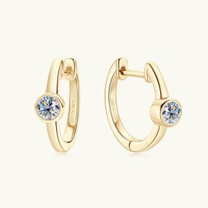 Mens/Womens Earrings | Solitaire Moissanite Hoop Earrings Earrings Earrings