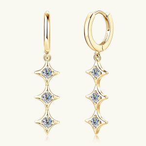 Mens/Womens Earrings | Star Moissanite Dangle Drop Earrings Earrings Earrings