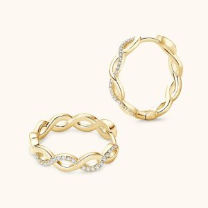 Mens/Womens Earrings | Twisted Infinity Moissanite Hoop Earrings Earrings Earrings