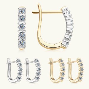 Mens/Womens Earrings | U-Shaped Moissanite Hoop Earrings Earrings Earrings