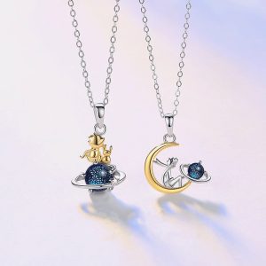 Mens/Womens Necklaces & Pendants | Little Prince Planet Moon Pendant Necklace Jewelry Mens