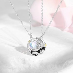 Mens/Womens Necklaces & Pendants | Little Prince Rose Flower Couple Necklace Jewelry Mens