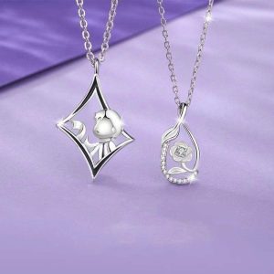 Mens/Womens Necklaces & Pendants | Little Prince Rose Flower Couple Necklace Jewelry Mens