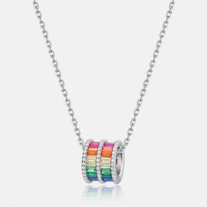 Mens/Womens Necklaces & Pendants | Rainbow LGBTQ Pride Gem Necklace Jewelry Mens