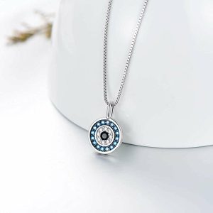 Mens/Womens Necklaces & Pendants | Silver Evil Eye Charm Necklace Jewelry Mens