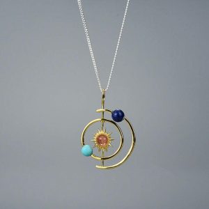 Mens/Womens Necklaces & Pendants | Solar System Sun Planet Necklace Jewelry Mens