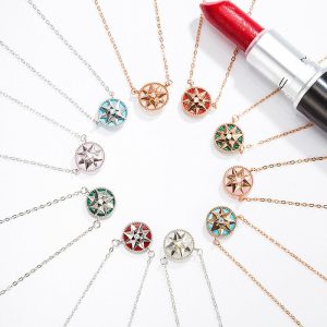 Mens/Womens Necklaces & Pendants | Star Compass Charm Necklace Jewelry Mens