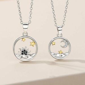 Mens/Womens Necklaces & Pendants | Sun Moon Star Couple Necklace Jewelry Mens