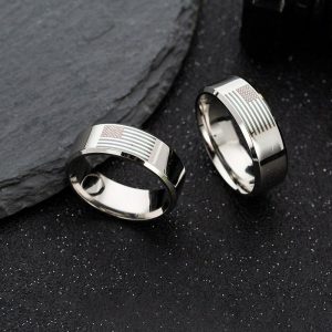 Mens/Womens Rings | American Flag Patriotic Band Ring Jewelry Mens