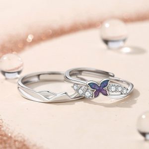 Mens/Womens Rings | Butterfly Mountain Matching Couple Ring Jewelry Mens