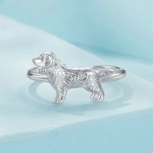 Mens/Womens Rings | Golden Retriever Dog Stacking Band Ring Jewelry Mens