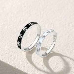 Mens/Womens Rings | Iris Cross Flower Matching Couple Ring Jewelry Mens