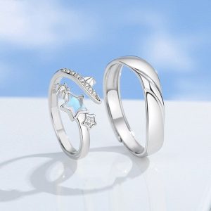 Mens/Womens Rings | Moonstone Star Couple Ring Jewelry Mens