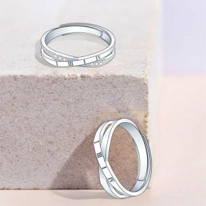 Mens/Womens Rings | Roman Numeral Mobius Couple Ring Jewelry Mens