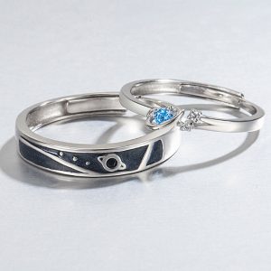 Mens/Womens Rings | Saturn Jupiter Star Couple Matching Ring Jewelry Mens