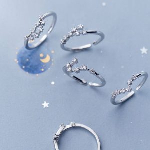 Mens/Womens Rings | Silver Zodiac Sign Ring Jewelry Mens