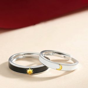 Mens/Womens Rings | Sun Moon Couple Matching Ring Jewelry Mens