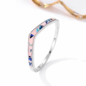 Mens/Womens Rings | V-Shape Enamel Ring Jewelry Mens