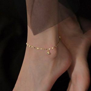 Womens Anklets | Dainty Gold Ball Charm Anklet Anklets Anklets