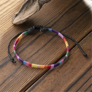 Womens Anklets | Rainbow LGBTQ Pride Braided Anklet Anklets Anklets