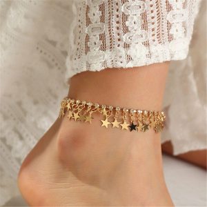 Womens Anklets | Star Gold Charm Ankle Bracelet Anklet Anklets Anklets