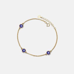 Womens Anklets | Triple Turkish Blue Evil Eye Anklet Anklets Anklets