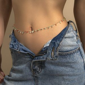 Womens Belly Chains | Dainty Color Bead Waist Belly Chain Belly Chains Belly Chains