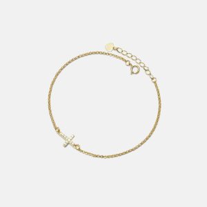 Womens Bracelets | Gold Cross Charm Bracelet Bracelets Bracelets