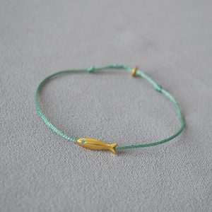 Womens Bracelets | Gold Fish Braided Rope Bracelet Bracelets Bracelets