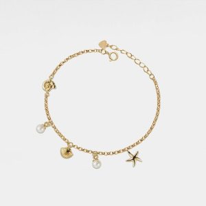 Womens Bracelets | Seashell Starfish Pearl Charm Bracelet Bracelets Bracelets