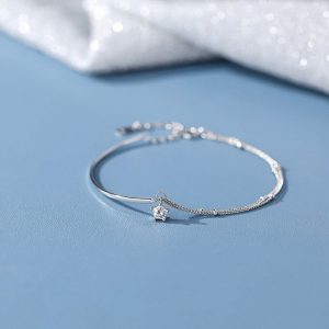 Womens Bracelets | Solitaire Silver Star Bracelet Bracelets Bracelets