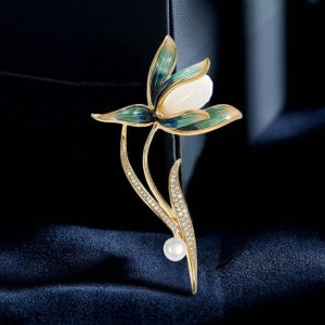 Womens Brooches | Magnolia Flower Pearl Wedding Brooch Brooches Brooches