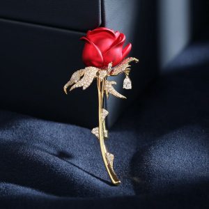 Womens Brooches | Rose Flower Red Blue Wedding Brooch Brooches Brooches