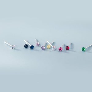 Womens Earrings | Color Gemstone Tiny Stud Earrings Earrings Earrings