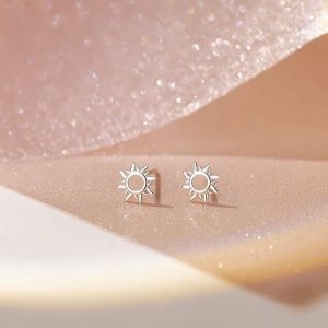 Womens Earrings | Dainty Silver Sun Stud Earrings Earrings Earrings