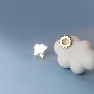 Womens Earrings | Dainty Sun Cloud Stud Earrings Earrings Earrings