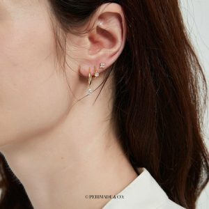 Womens Earrings | Four Leaf Clover Hoop Stud Earrings Set Earrings Earrings