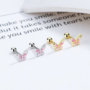 Womens Earrings | Pink Butterfly Stud Earrings Earrings Earrings