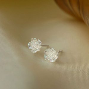 Womens Earrings | Rose Flower Stud Earrings Earrings Earrings