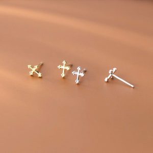 Womens Earrings | Simple Dainty Cross Stud Earrings Earrings Earrings